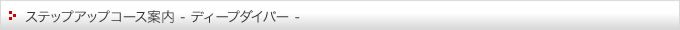 ステップアップコース案内（ディープダイバー）